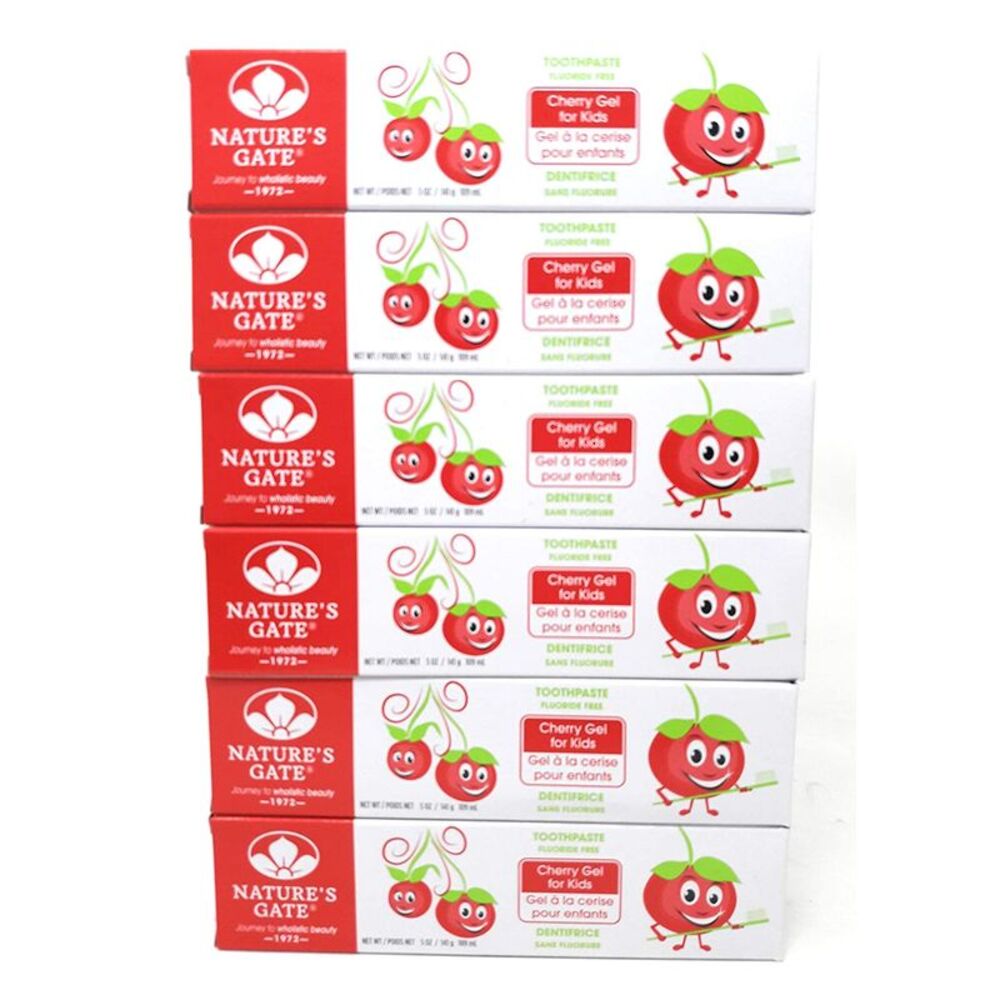 Nature's Gate Natural Toothpaste Gel, Cherry for Kids, 5 oz - Case of 6